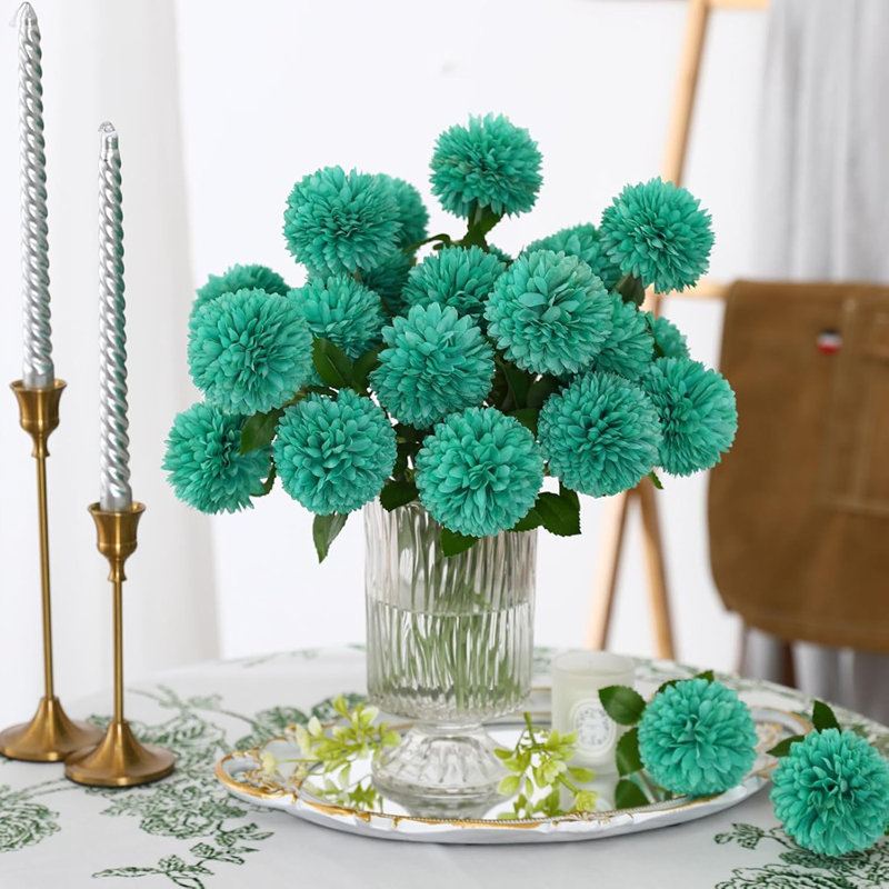 Bouquet de soie sarcelle