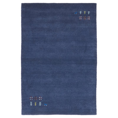 Kashkuli Gabbeh  Navy Rug 4'0" x 5'10"
