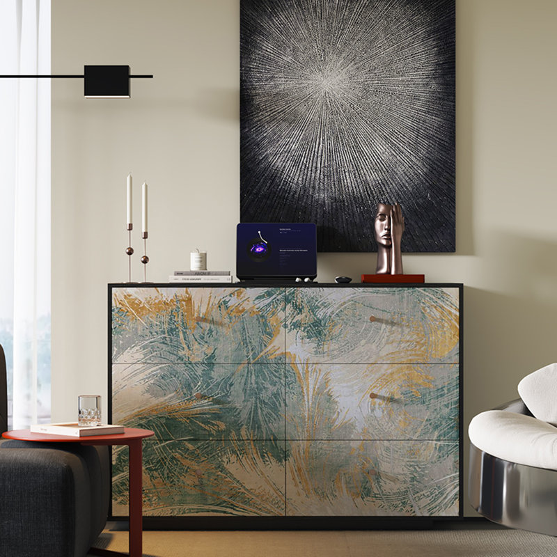 Modern Minimalist Solid Wood 6-Drawer Cabinet