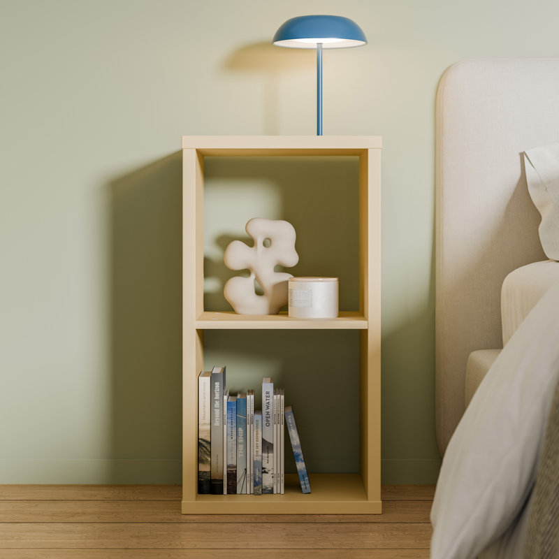 Mauro Cube Bookcase, Yellow, (1 Shelf) 72.8cm.H x 72.8cm.W x 72.8cm.D