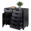 Armoire mobile à 6 tiroirs Halifax, noire, H 26,09 po x l 32,12 po x P 15,83 po Halifax-92429342