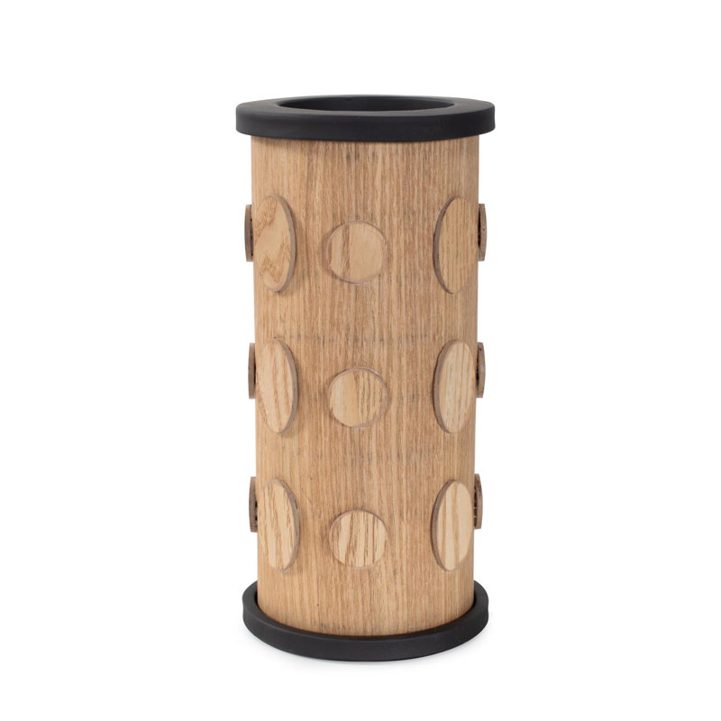 Robin Baron Winfield Wooden Candle Holder- Medium, 9" H x 4" W x 4" D