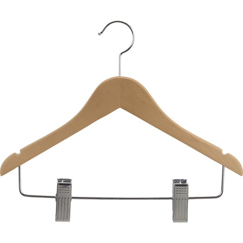 Wood Hangers With Clips for Skirt/Pants