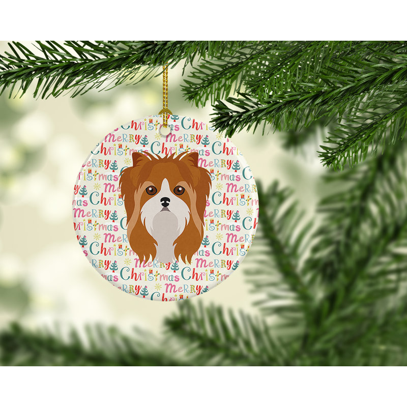 Ornement suspendu Yorkshire Terrier Merry Christmas