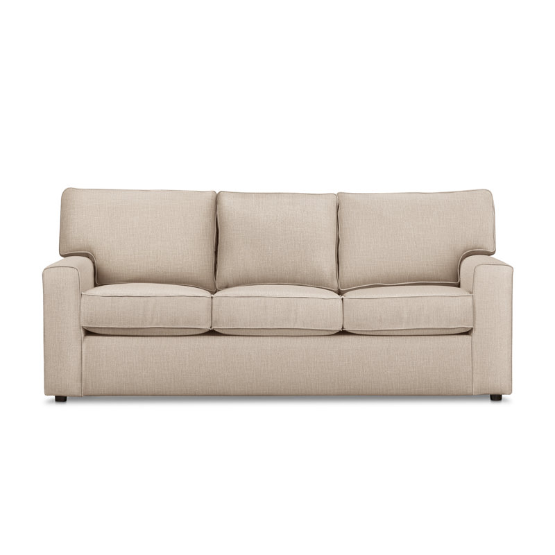 Yosef 82.5" Upholstered Sleeper Sofa, Conversation Ivory Basketweave