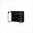Wall Cabinet, Modern Two-Door 3-Tier Storage with Glass Doors &amp; Woven Pattern, Black | Iron + Tempered Glass-2029957130