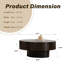 Table basse ovale en bois-845798631
