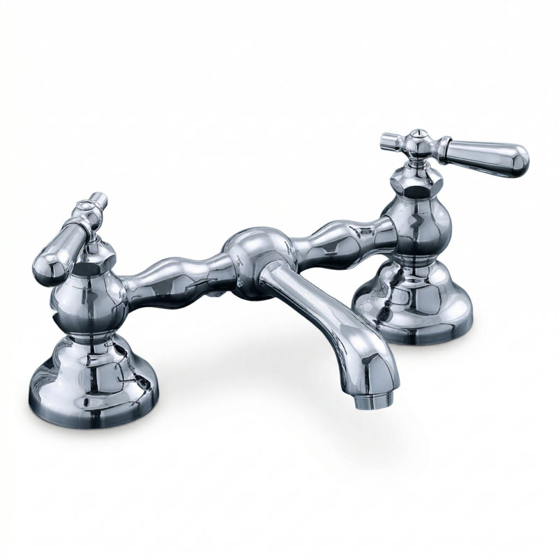 Columbia Bridge Faucet with Straight Spout by Strom Living, Chrome