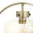 Andreaz Metal Circular Framed Gold Accent Lamp with Hanging Glass Shade