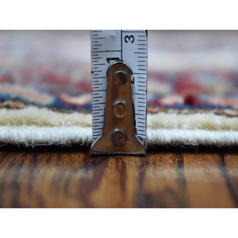 Tapis ivoire super doux en laine noué à la main 2 pi x 2 pi 10 po D90D3C45AB1941B3B6A7146031BC9147