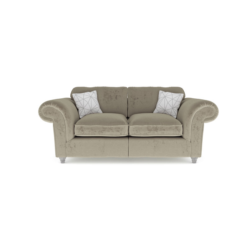 Windsor 2 Seater Velvet Sofa, Silver, Mink