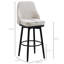 Ensemble de 2 tabourets de bar pivotants à 360 ° Modern, hauteur de siège de 29,5 pouces avec pieds et repose-pieds en acier pour bar de cuisine et de maison
