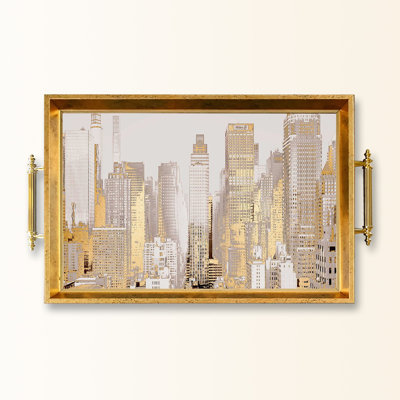 Élégant plateau en verre de 19,7 po x 11,4 po x 1,4 po | Fabrication 100% verre durable | Facile à nettoyer avec un chiffon humide | Idéal pour le service, la présentation décorative et l'organisation | Ajout élégant à la décoration intérieure