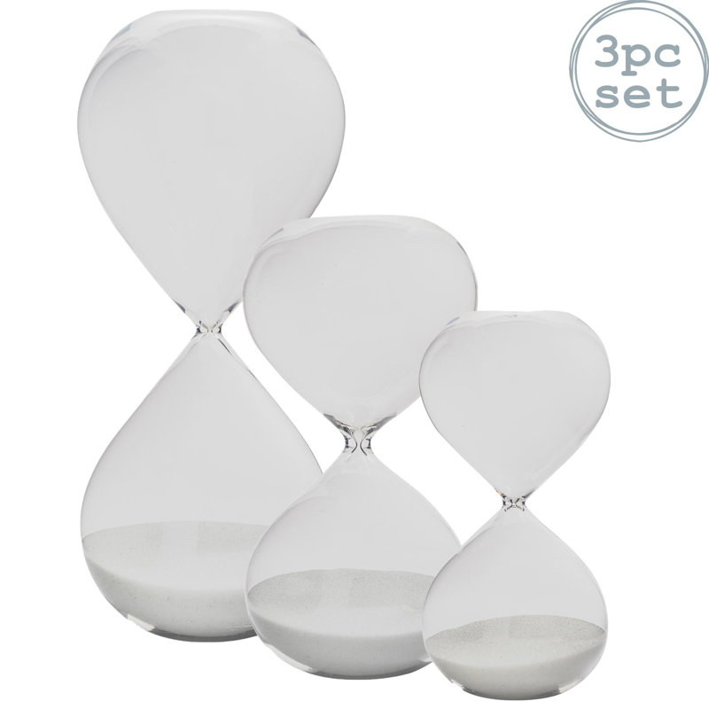 Nicola Spring - Glass Kitchen Sand Timer - 3 Sizes - Clear