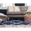 Tapis bleu marine / ivoire Molly-1438560496
