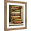 «The Book Pile» par Andreas Magnusson, impression sur bois encadrée