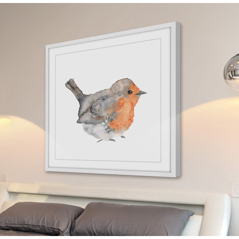 Thimble Sparrow - Single Picture Frame Painting, 51cm H x 51cm W x 3.81cm D