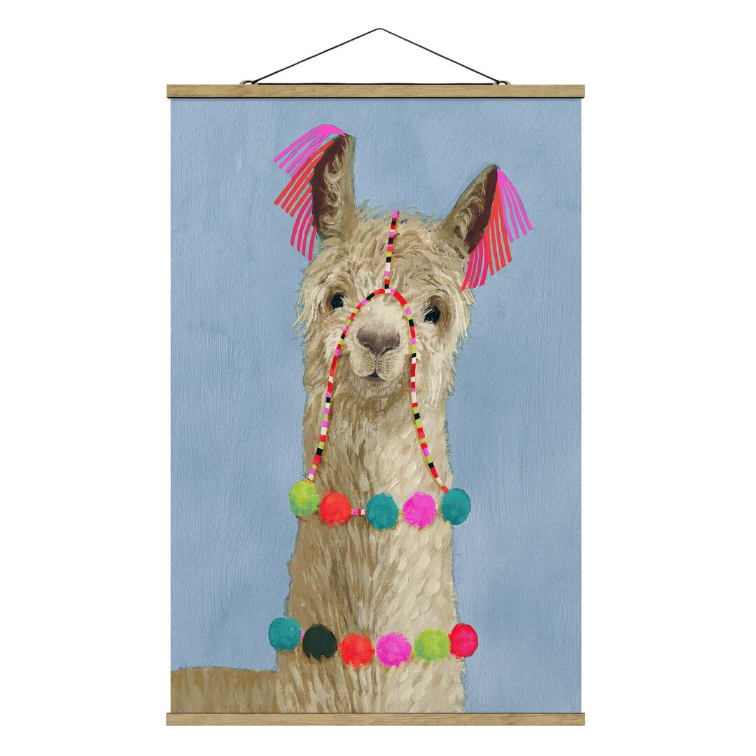 Poster Llama mit Schmuck IV