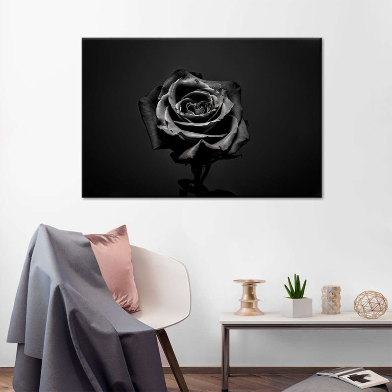 «Black Rose», reproduction sur toile, H 8 po x l 12 po x P 1 po
