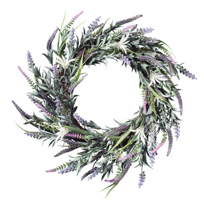 24'' Mother's Day Faux Lavender Polyester Wreath