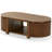 Christy Reeded Oval Coffee Table-1098960317