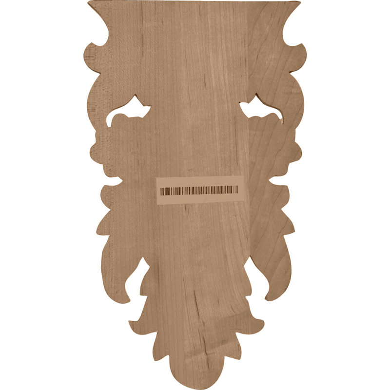 Dover Drop Onlay, 7 1/4"H x 4 1/4"W x 3/4"D, Alder