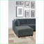 Canapé modulaire modulaire en U avec repose-pieds 7 pièces | Gris | Chenille