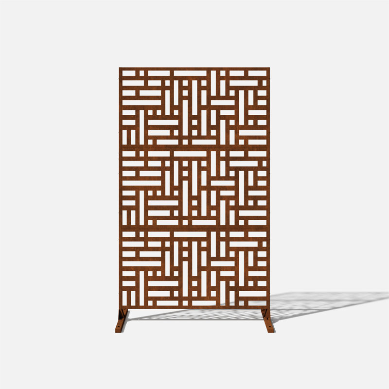 Veradek Corten Steel 76" Freestanding Outdoor Privacy Screen