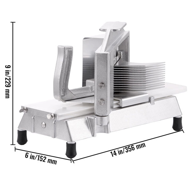 VEVOR Commercial Vegetable Fruit Dicer 3/8 in. Blade Onion Cutter Heavy Duty Stainless Steel Chopper Tomato Slicer with Tray