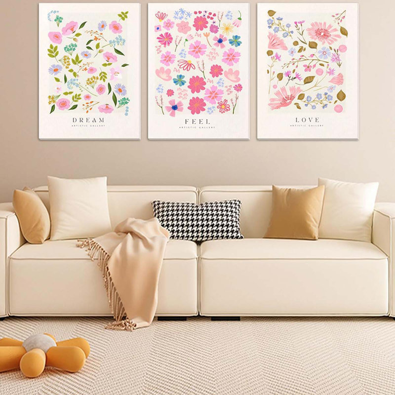 3 Piece Wrapped Canvas Print, 60 cm H x 40 cm W