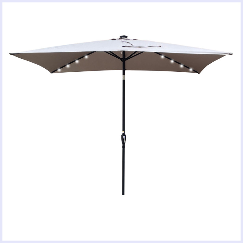 Parasol Taibah 120 avec contrepoids inclus, Gris moyen
