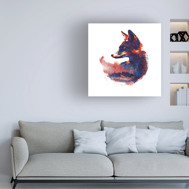 Art mural sur toile tendue - "The Futur is Bright" par Robert Farkas pour décoration de salon, de chambre à coucher ou de bureau - 35 x 35