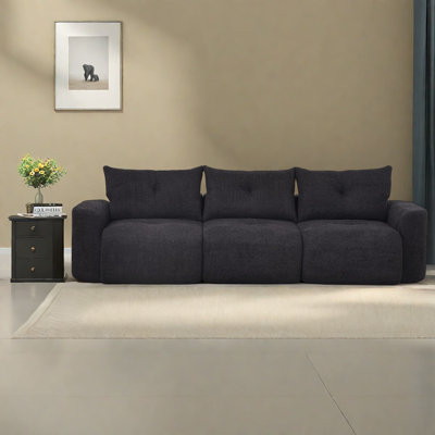 Compression Modern Sofas, 109 Inch Chenille Large Couch for Home