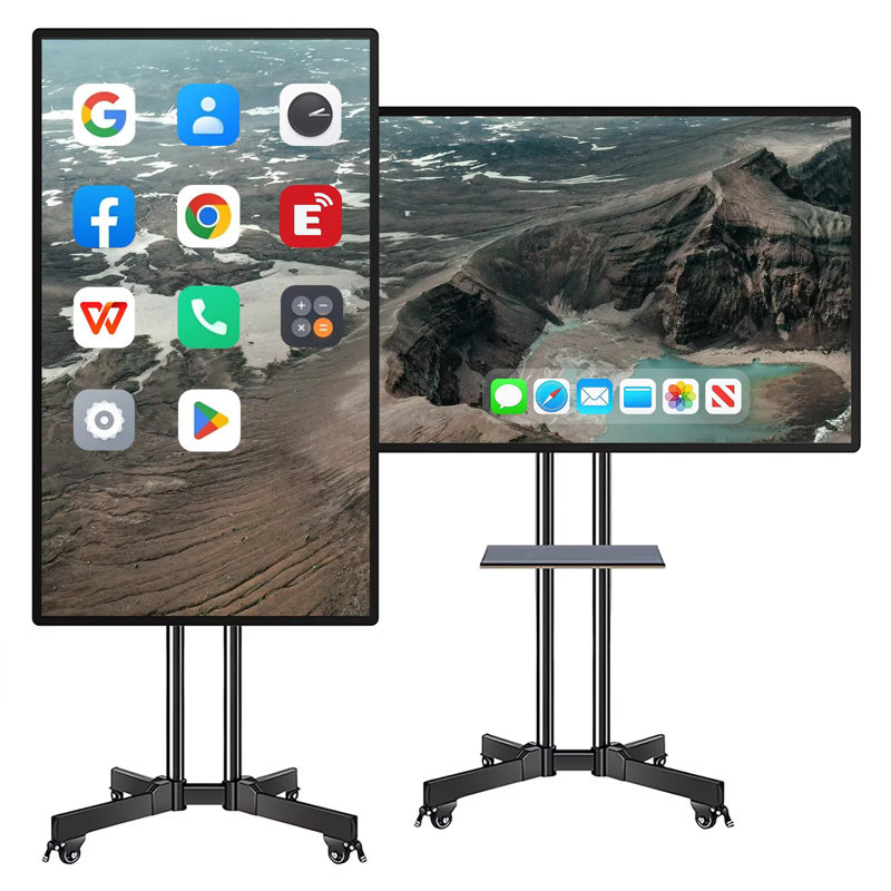 Tableau blanc interactif tout-en-un à écran tactile 49 pouces JYXCN Smart Board avec système double, idéal pour les fiançailles en classe, les collaborations au bureau et les présentations professionnelles (avec fixation murale incluse)