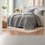 Ensembles de literie rustiques douillets, conception double / grand en polyester gris pour le confort de la maison