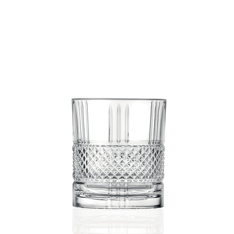 Barski Clear Crystal Double Old Fashioned Whiskey Glasses Set of 2