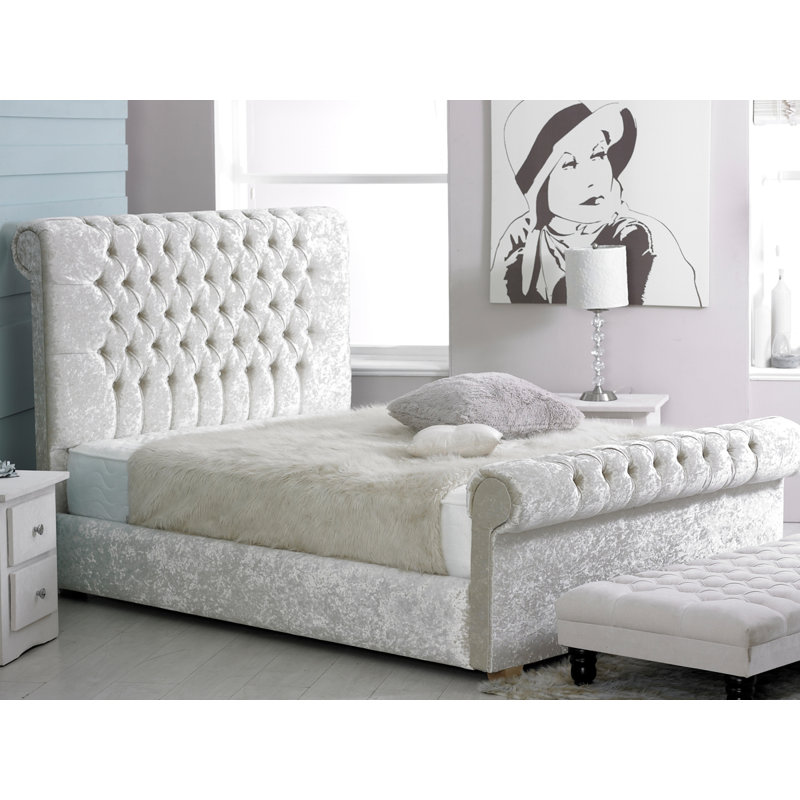 Coraline Upholstered Bed, Kingsize (5'), Dark Grey