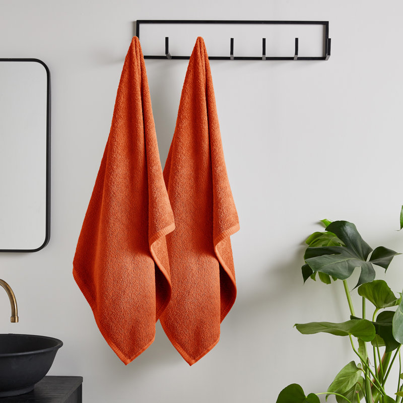 Quick Dry Cotton Bath Sheet, Orange