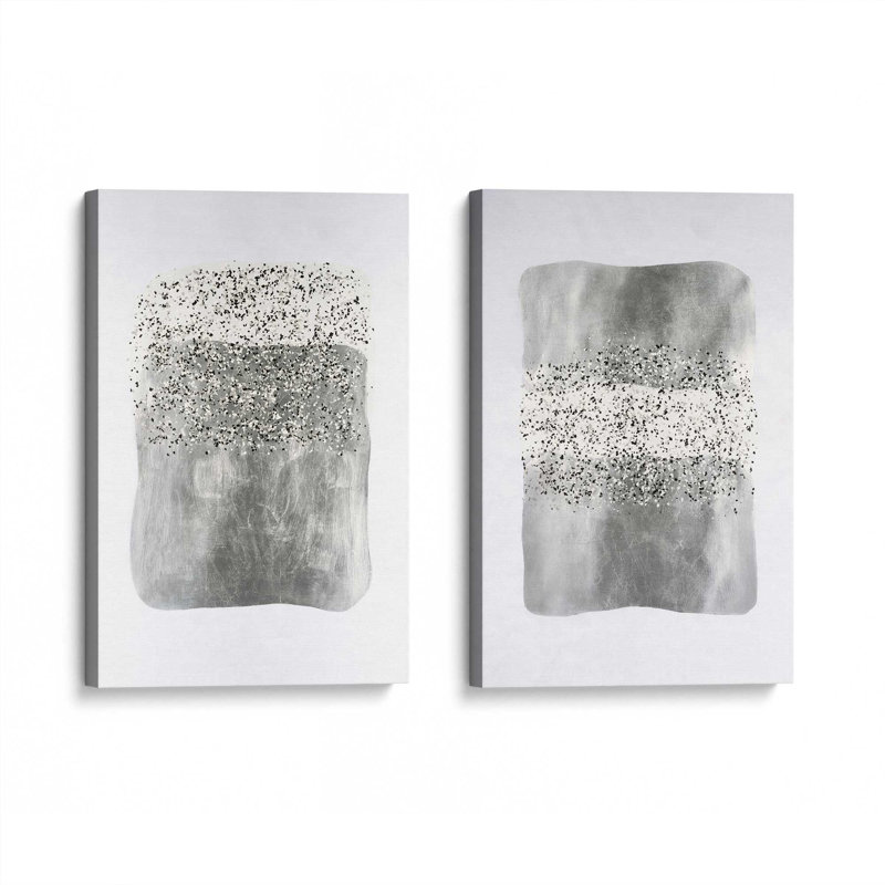 Metallic Rainfall Set of 2, 18" H x 24" W, Wrapped Canvas