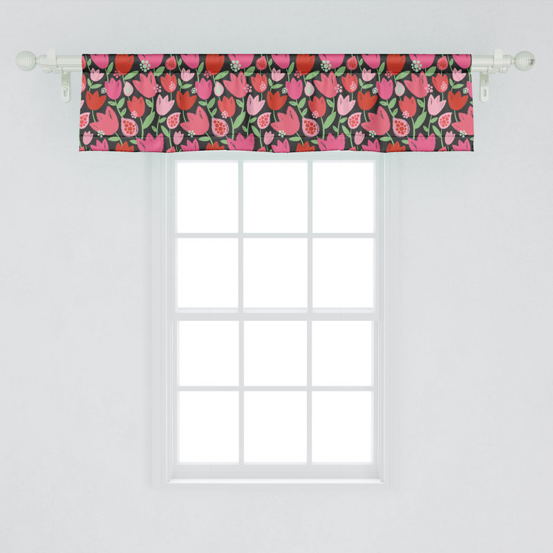 Ensemble de 2 cantonnières florales Ambesonne, L 54 po x L 12 po