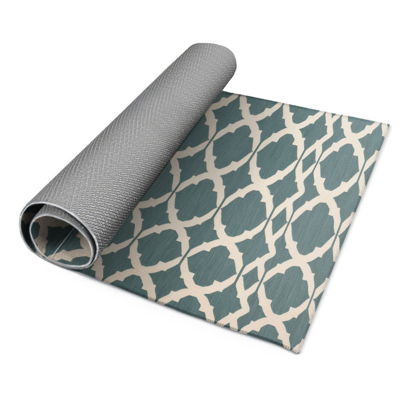 Tapis gris intérieur et extérieur Trellis, Rectangulaire 2 pi x 3 pi