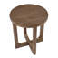 Table de bout Bly, plateau rond, base en X, brun clair transitionnel 20 po