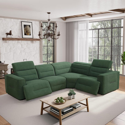 Canapé modulaire inclinable électrique en flanelle Zierre