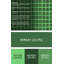 Tapis à carreaux en laine / polyester tissé à la machine en vert-77917109