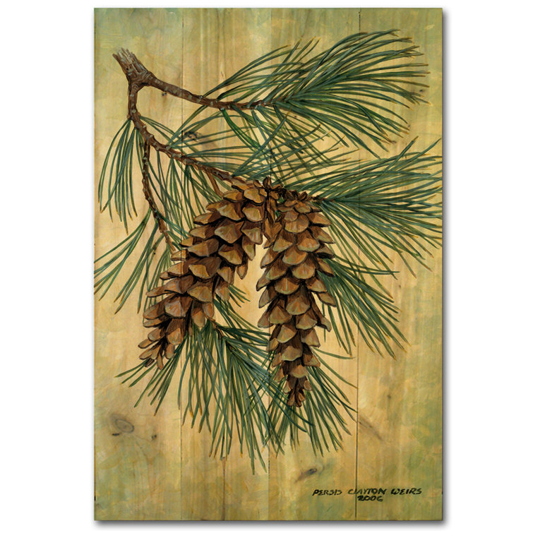 WGI GALLERY Pine Cone Painting Print Plaque | Wayfair