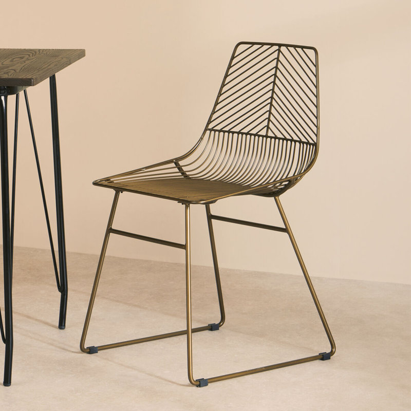 Outdoor Patio Dining Side Chair, Silver