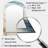 Modern Blue And Beige Sand Aerial View V - Beach Sand Asymmetrical Large Mirror, Grey Arch Decorative Wall Mirror, Printed Metal Art-1712795800