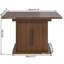 Table de salle à manger extensible cannelée pour table de salle à manger rectangulaire 4-6, 47-65 pouces avec porte coulissante, rangement-1328427425