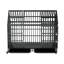 Cage pour chien de 52 pouces avec toit pratique, fer massif, espace spacieux, plateau de sol facile à déplacer et nettoyable, serrure à jour pour installation intérieure, pièce noire à fixation rapide robuste, confortable