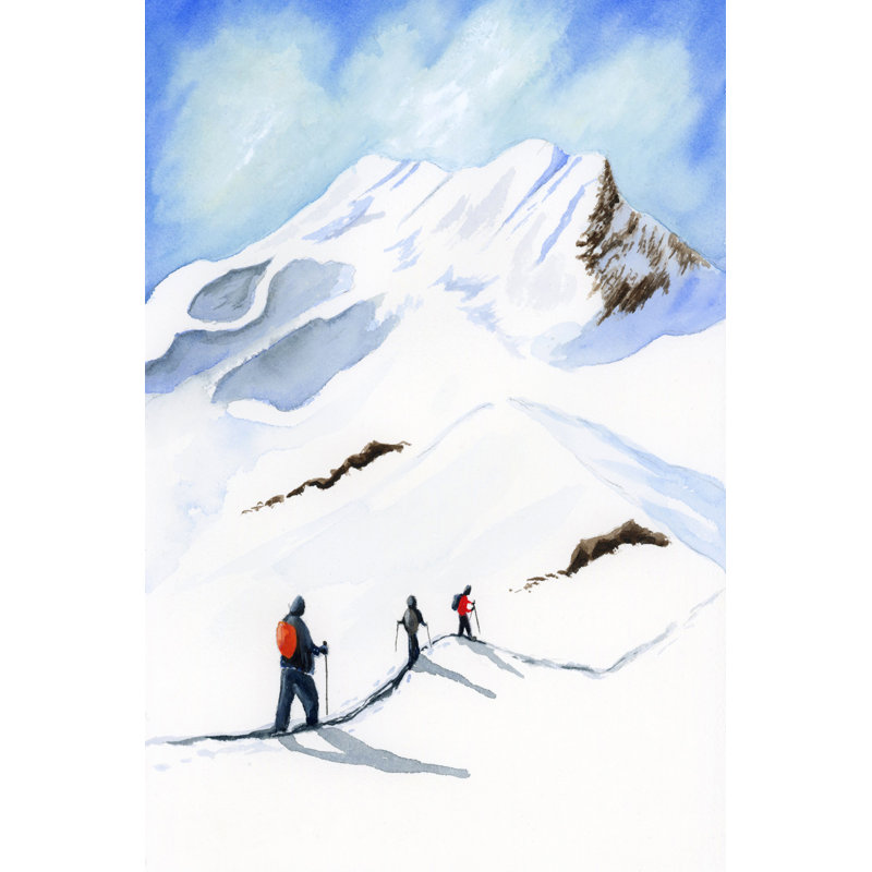 «Mountain Randonnée» par Leah Tedesco sur, Pas de tapis, H 18 po x l 12 po, Toile tendue